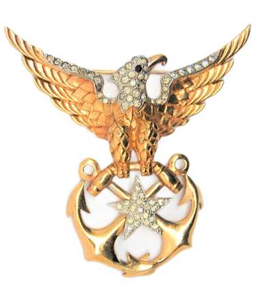 Boucher Eagle Star Anchors USA Patriotic WW2 Vinta