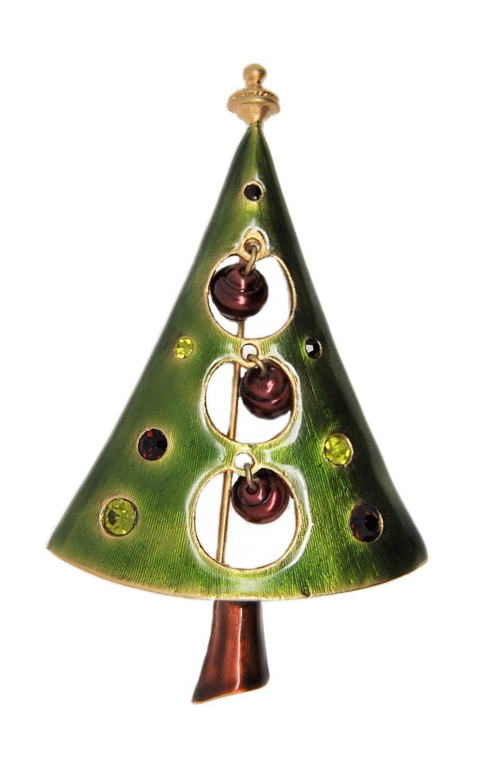 Burgundy Beads Christmas Tree Ornaments Vintage F… - image 1