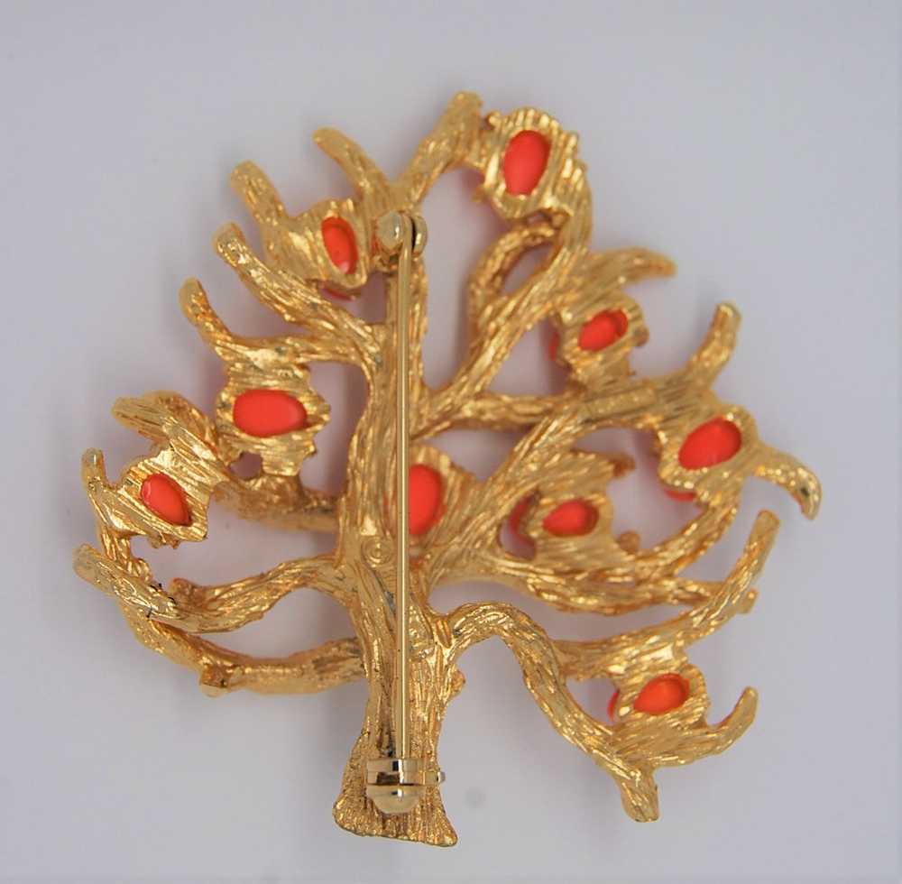 Boucher Fruit Tree Vintage Costume Figural Pin Br… - image 3