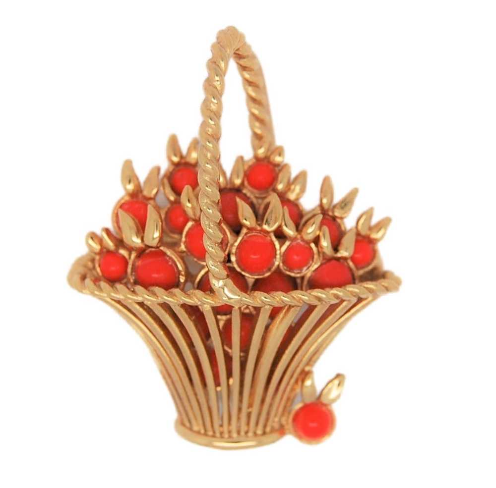 Boucher Basket of Oranges Fruit Vintage Costume F… - image 1