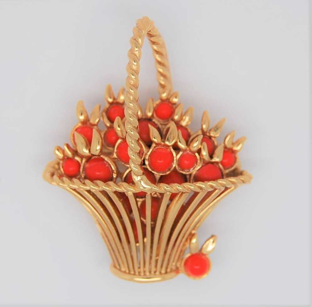 Boucher Basket of Oranges Fruit Vintage Costume F… - image 2