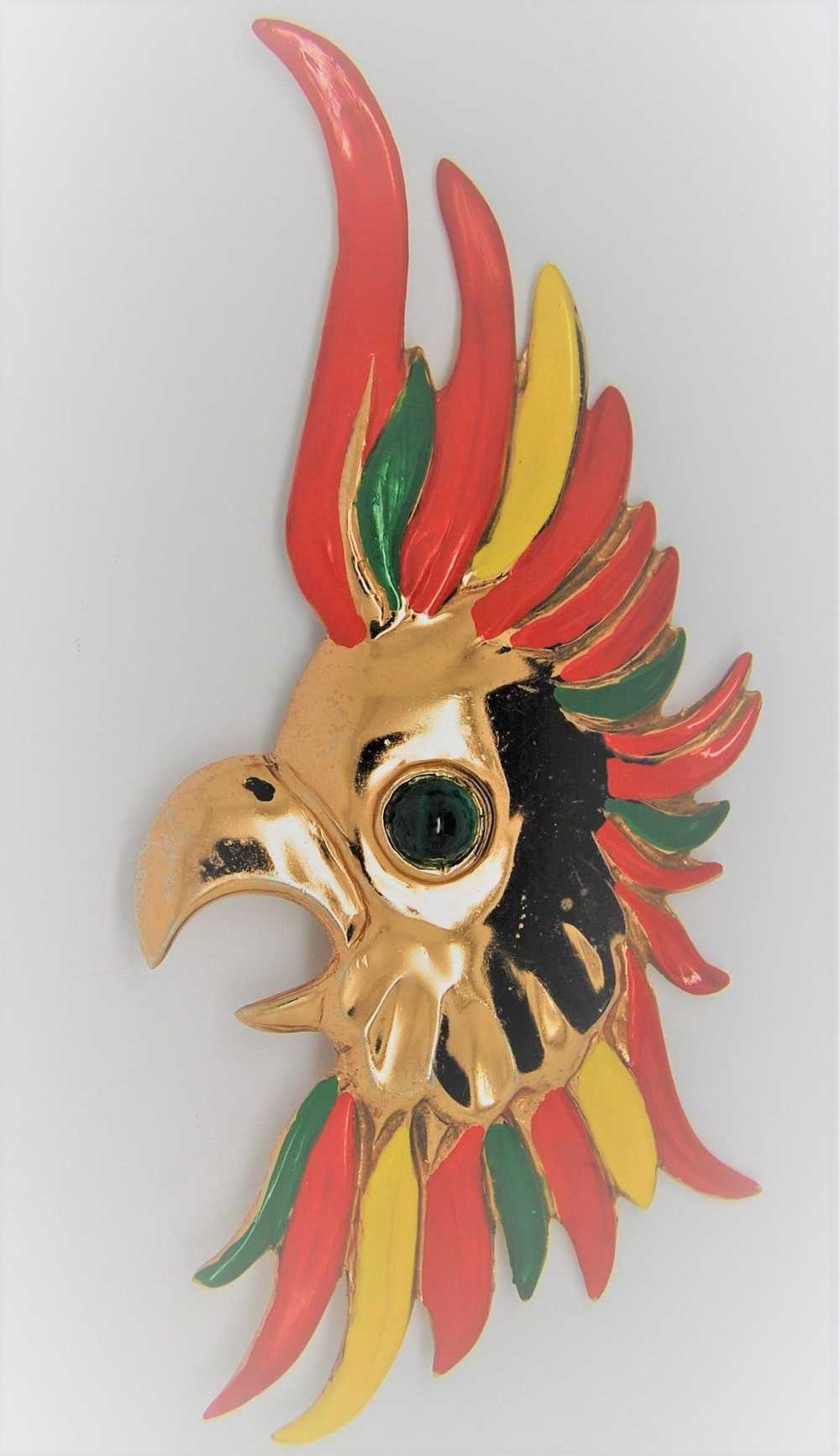 Calvaire Parrot Cockatoo Bird Figural Vintage Pin… - image 2