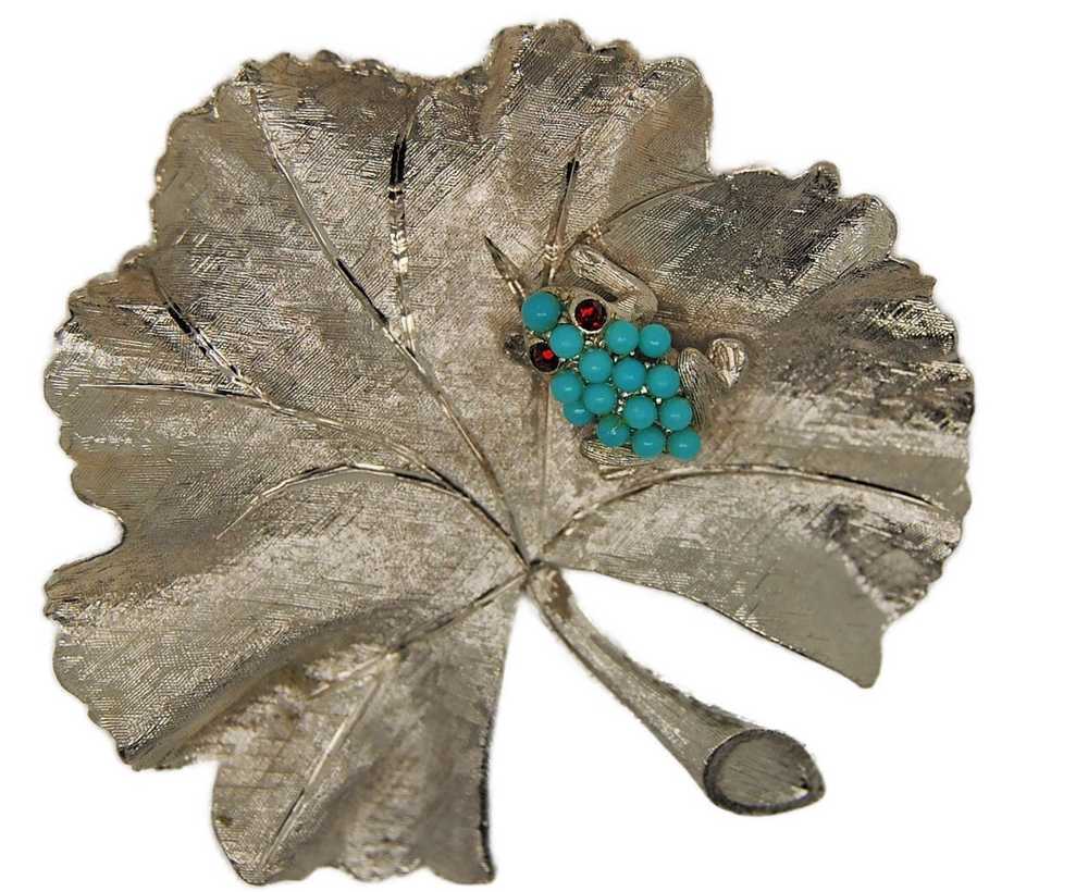 Ledo Lilypad Turquoise Bead Frog Vintage Figural … - image 2