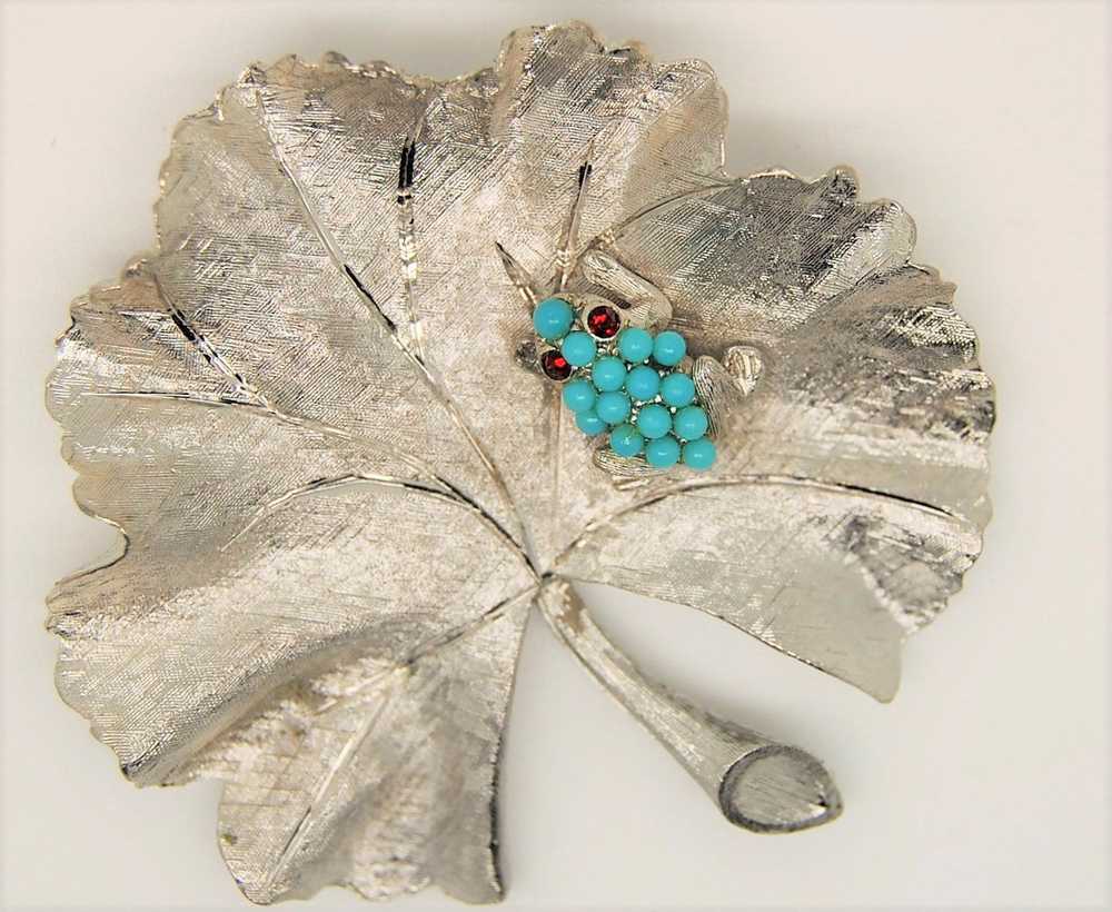 Ledo Lilypad Turquoise Bead Frog Vintage Figural … - image 3