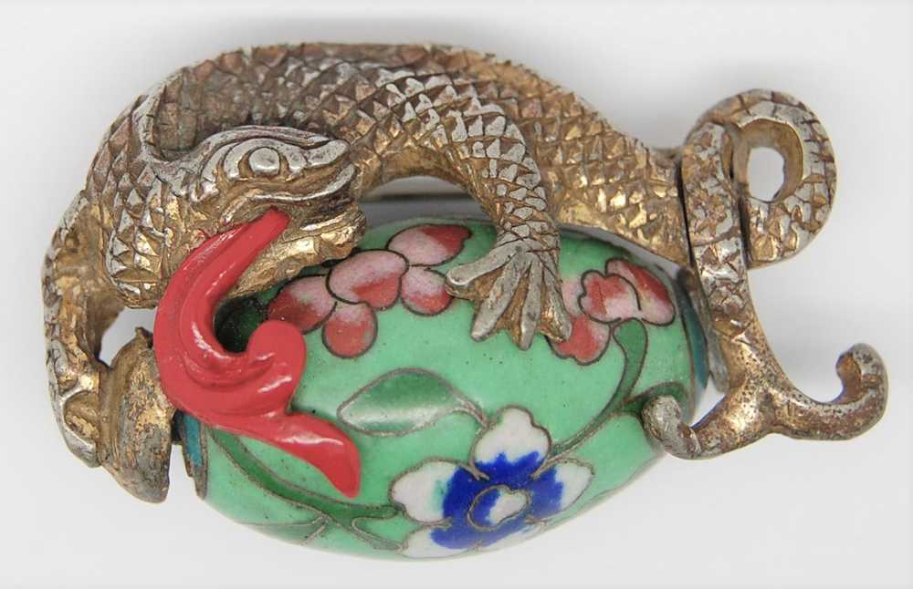 Rice Weiner Dragon Cloisonne QLi Louis C Mark Vin… - image 2