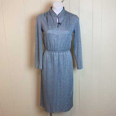 Vintage 1970s Knit Casual Disco Dress Small Libra… - image 1
