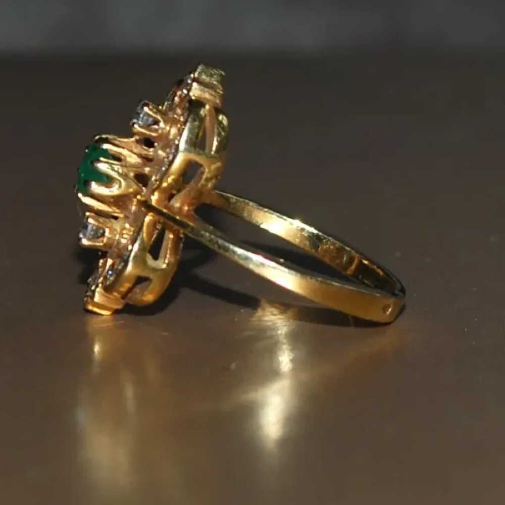 Vintage ring with emerald France XIX /XX - image 3