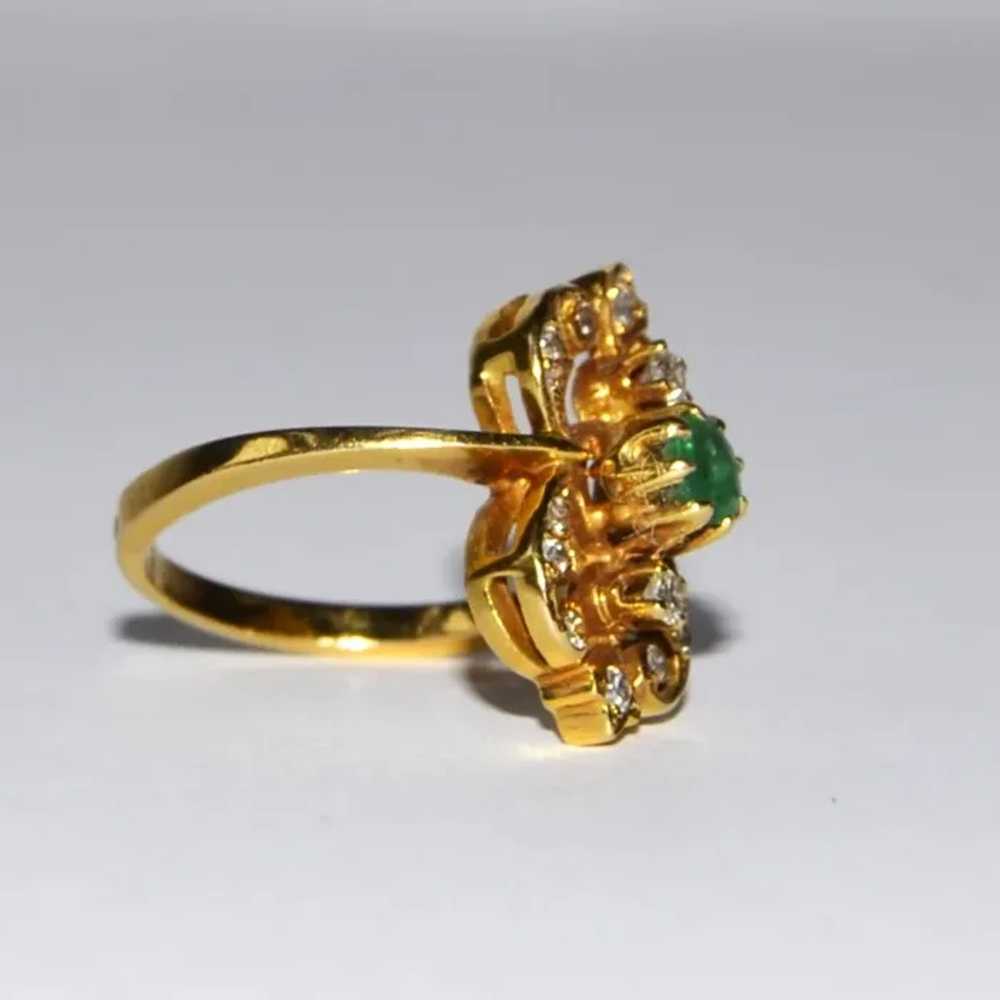 Vintage ring with emerald France XIX /XX - image 7