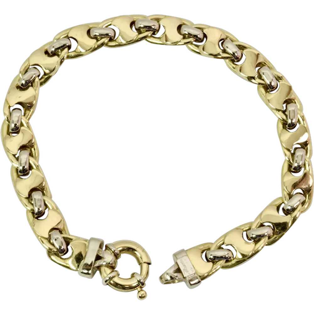 Fine 18k Solid Tri-Color Gold Designer Bracelet V… - image 1