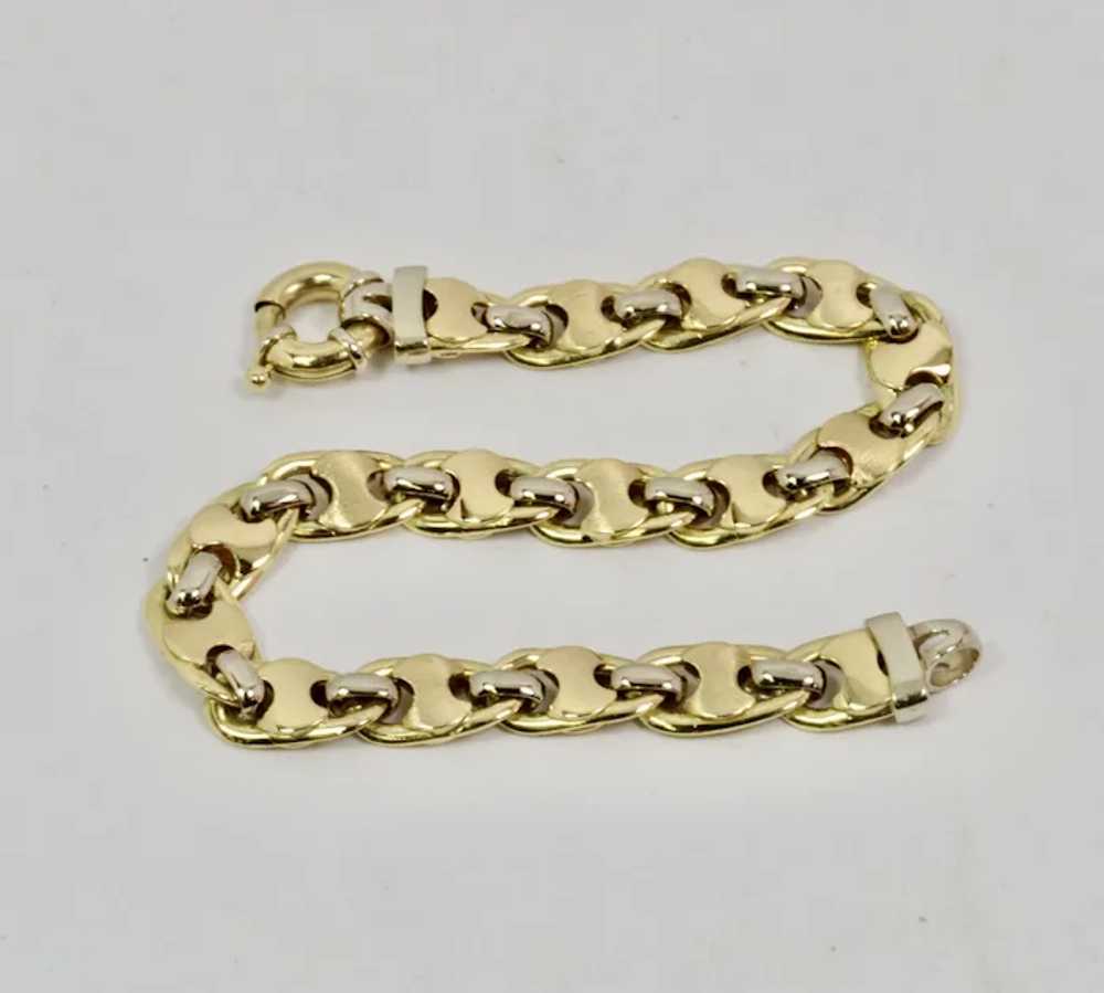Fine 18k Solid Tri-Color Gold Designer Bracelet V… - image 2