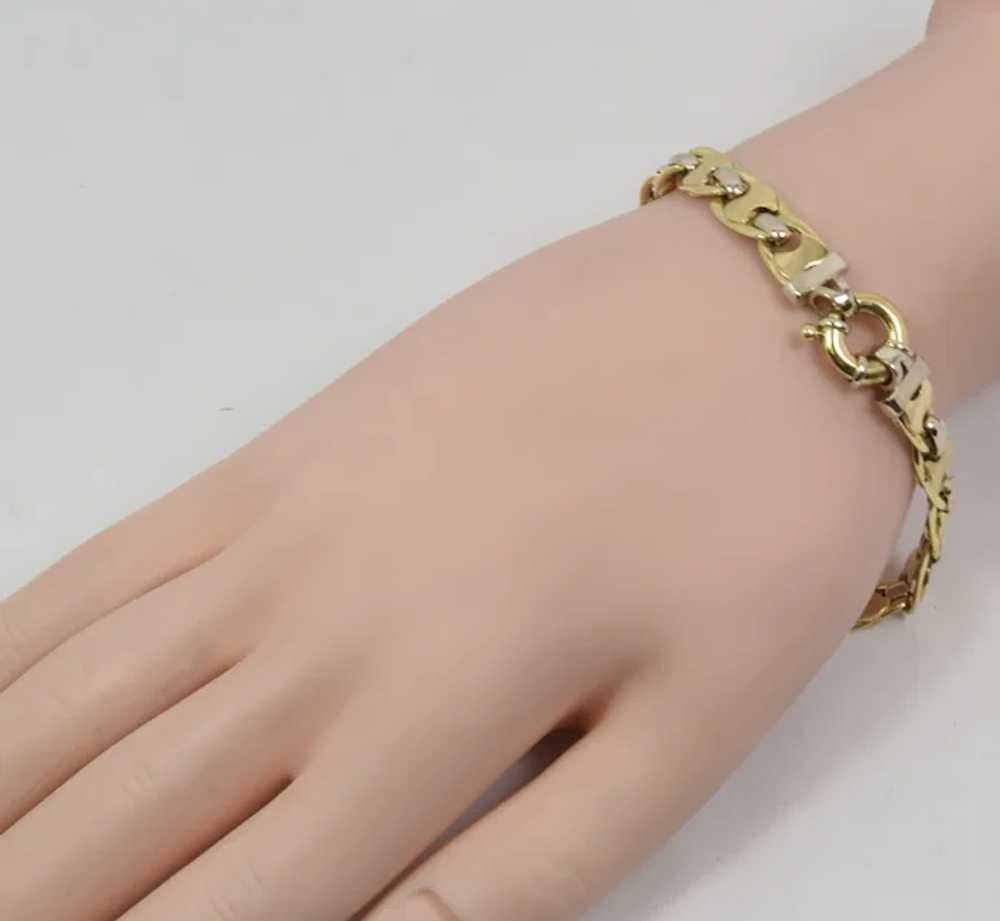Fine 18k Solid Tri-Color Gold Designer Bracelet V… - image 3