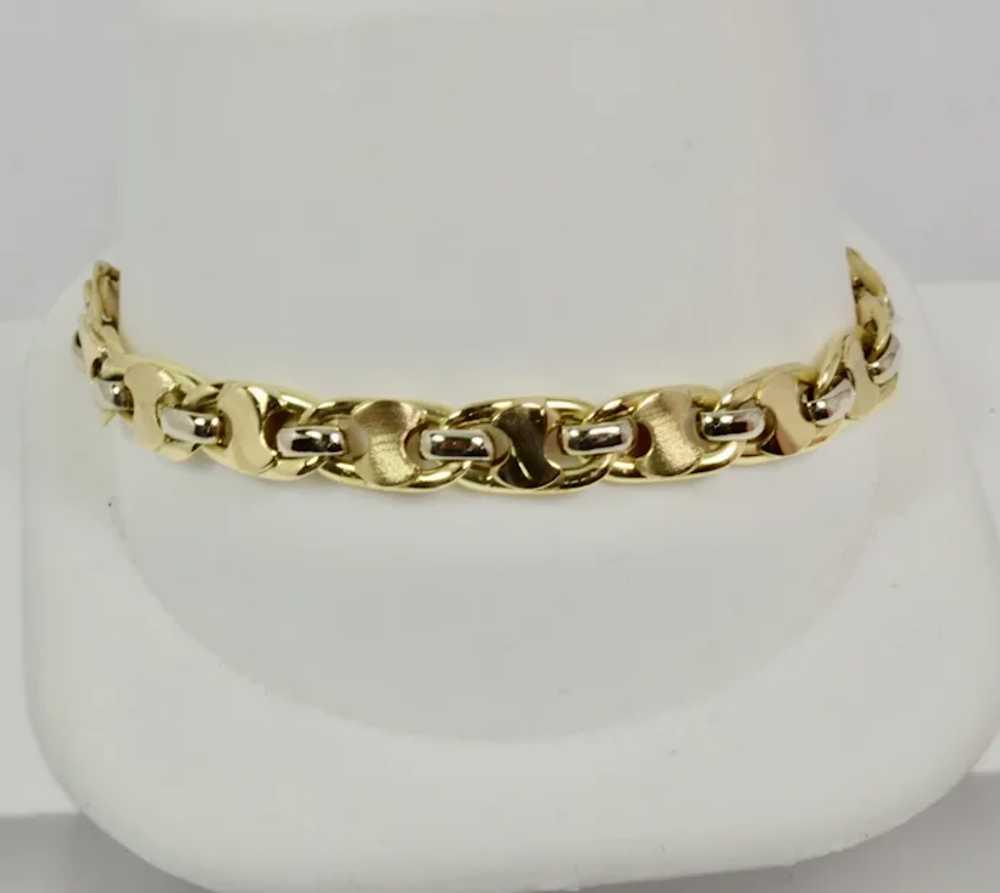 Fine 18k Solid Tri-Color Gold Designer Bracelet V… - image 4