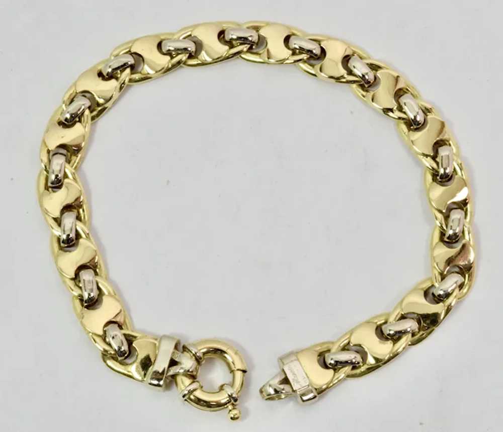 Fine 18k Solid Tri-Color Gold Designer Bracelet V… - image 5