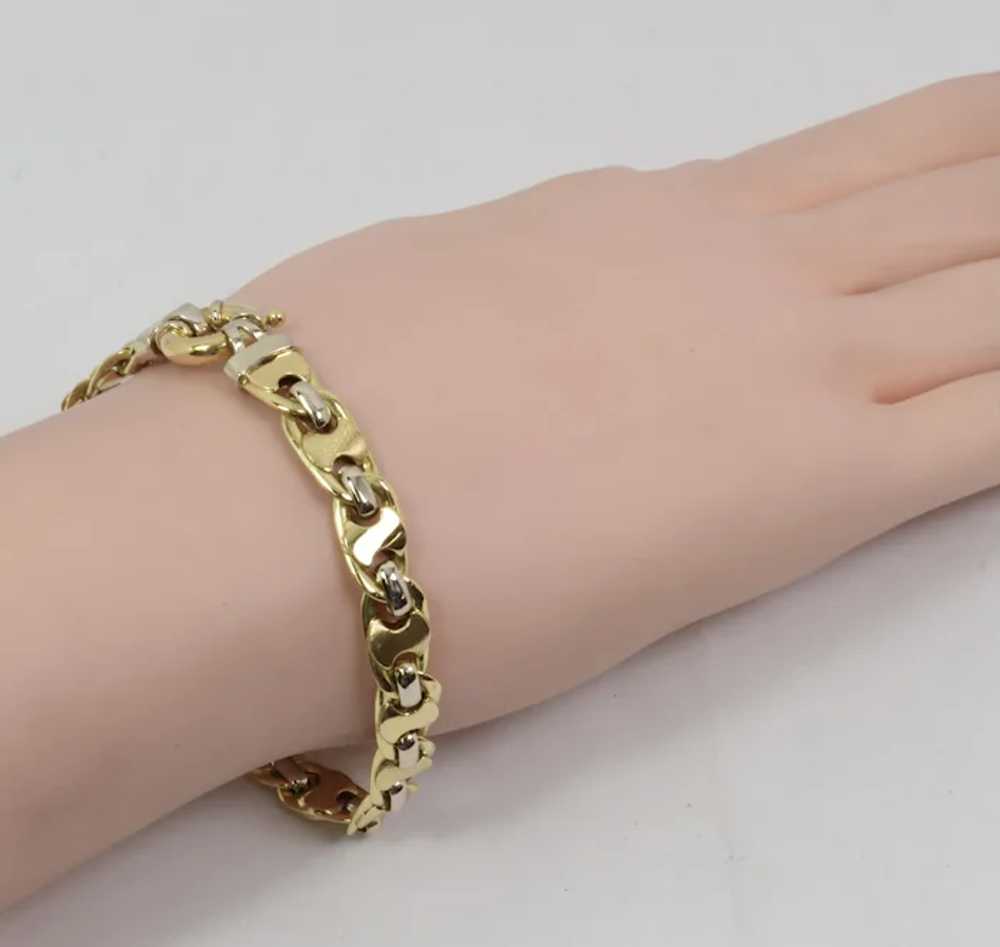 Fine 18k Solid Tri-Color Gold Designer Bracelet V… - image 6