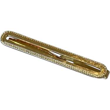 Gold Tone Tie Clip, Tie Bar - image 1