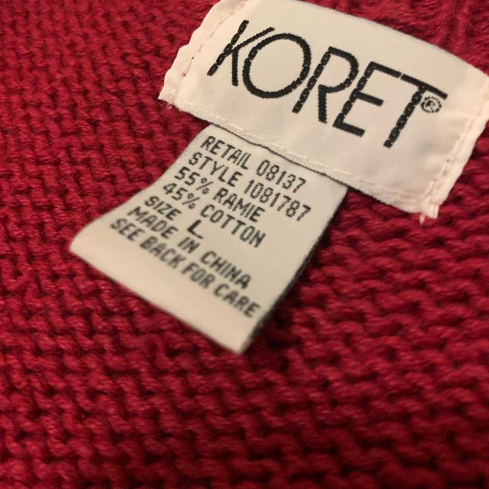 Vintage Koret knitted multicolor vest size large … - image 3