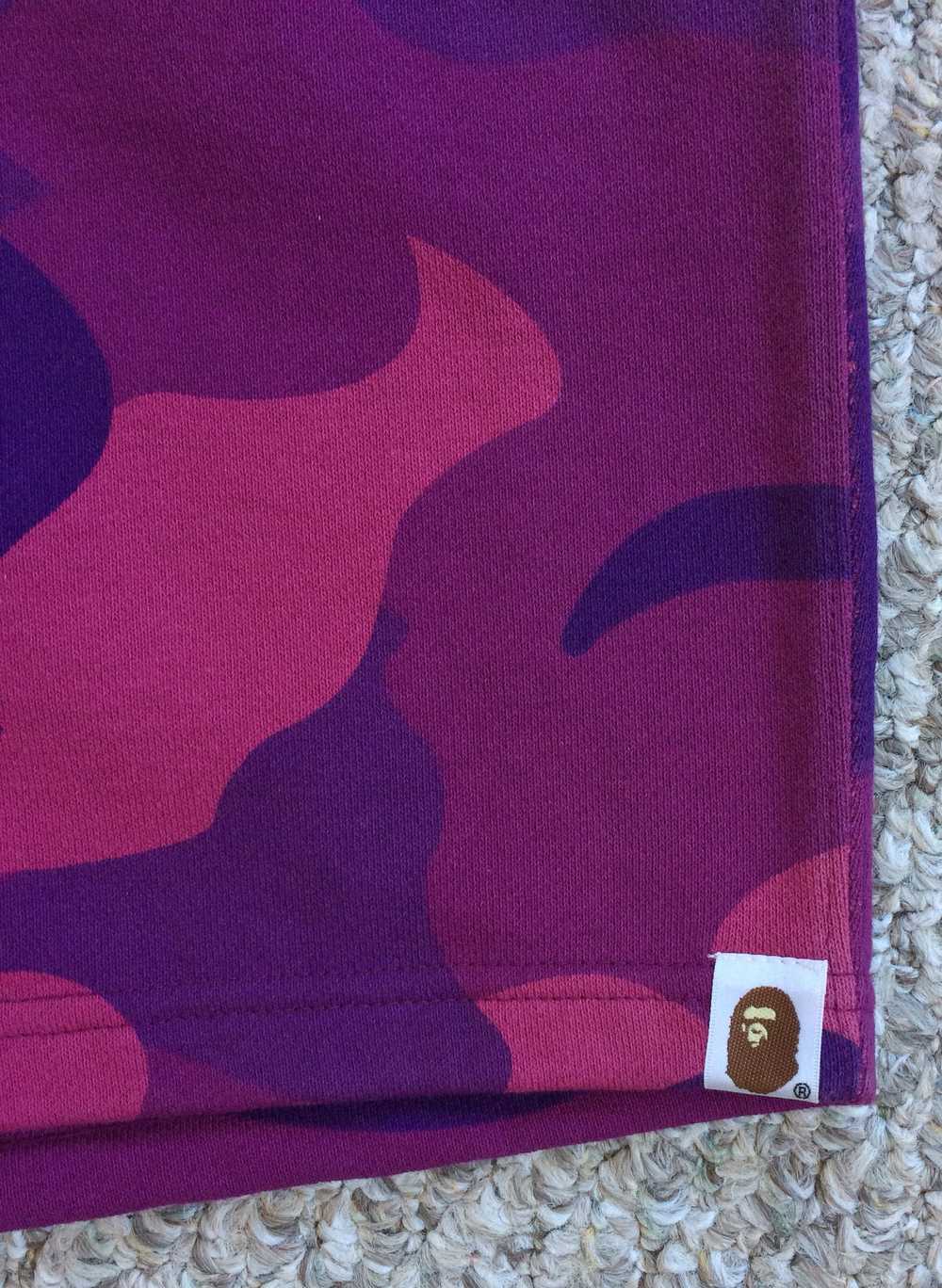 Bape Bape Purple Camo Sweat Shorts - image 3
