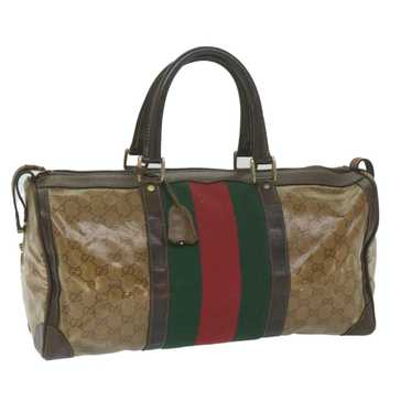 Gucci GUCCI GG Crystal Web Sherry Line Boston Bag… - image 1