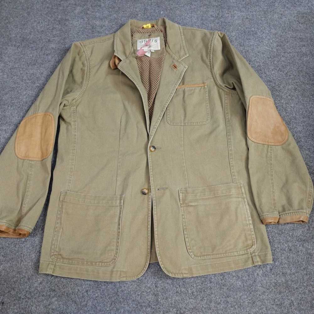 Orvis Orvis Sport Coat 40R Beige Twill Elbow Patc… - image 1