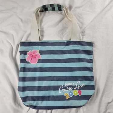 Disney Disney Cruise Line 2009 Floral Stripped Ha… - image 1