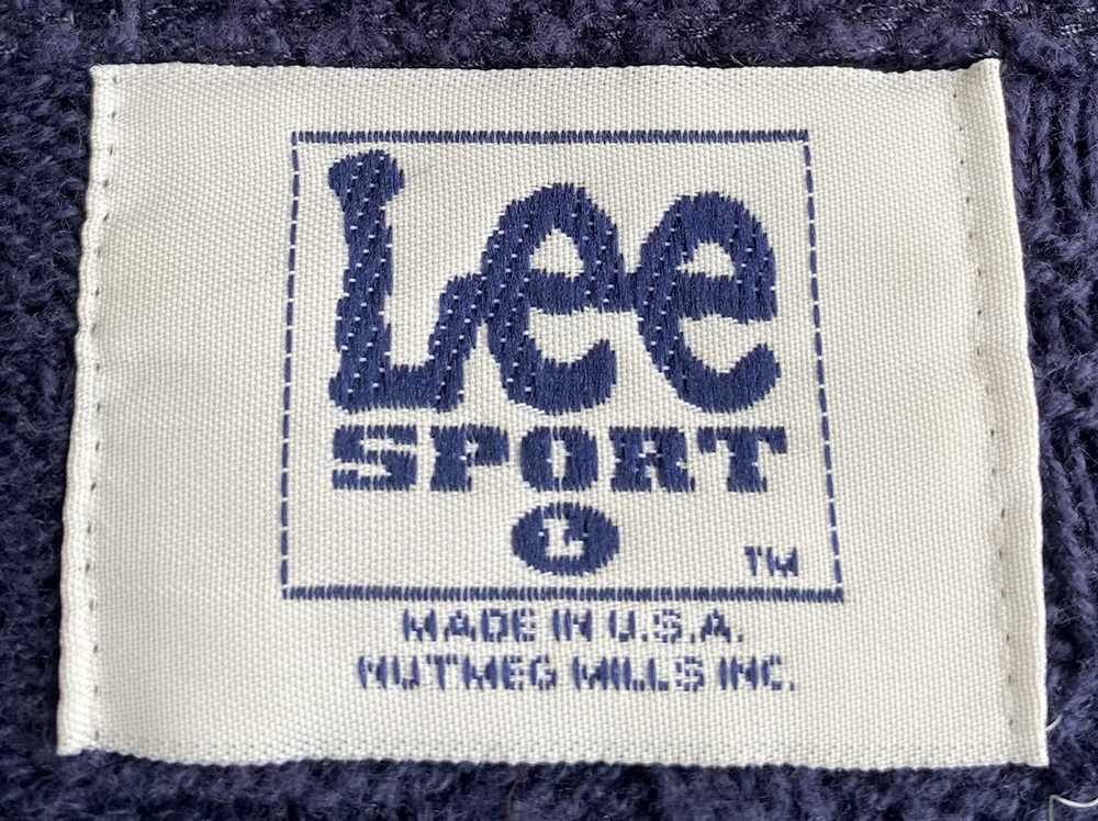 Lee Vintage 90’s Lee Sport Textured Navy Sweater … - image 5