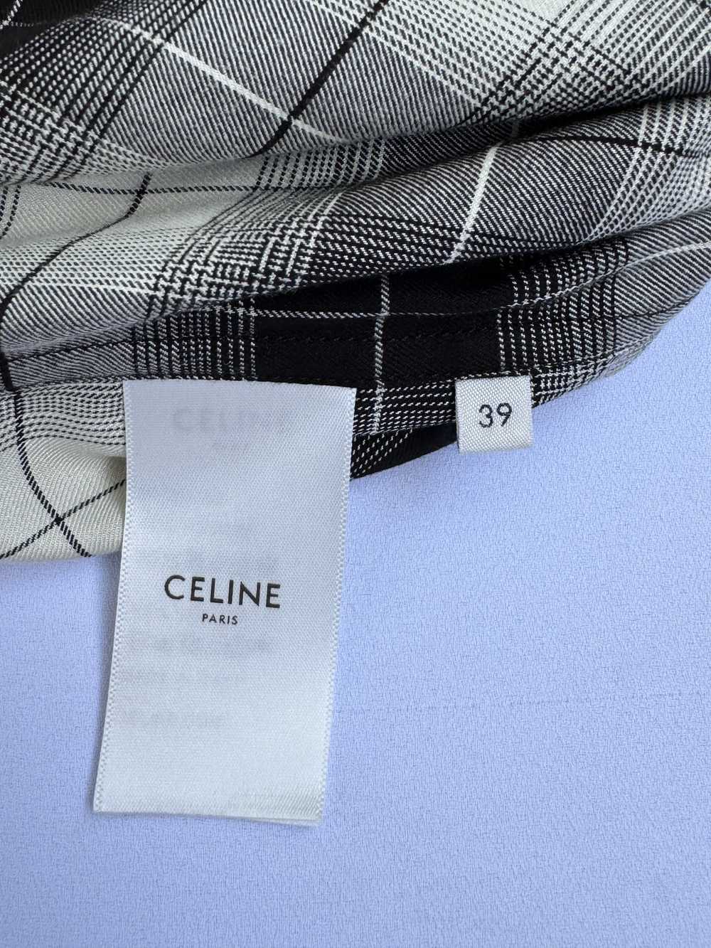 Celine Celine Plaid button down Short Sleeved Shi… - image 5