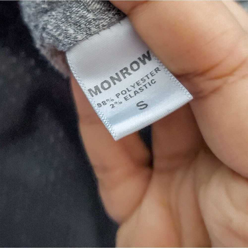 Monrow Monrow Charcoal Grey Mesh Overlay Drawstri… - image 5