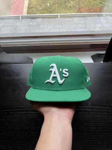 Oakland A's Hat Cap Mens 7 1/2 Green Elephant MLB Baseblall New Era 59Fifty