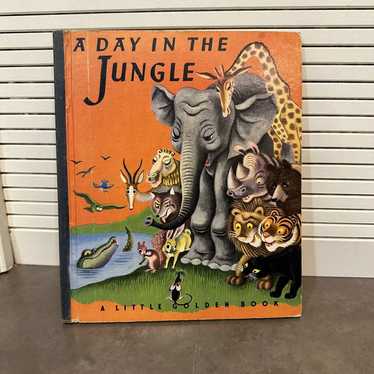 Bookends A Day in the Jungle (Little Golden Book,… - image 1