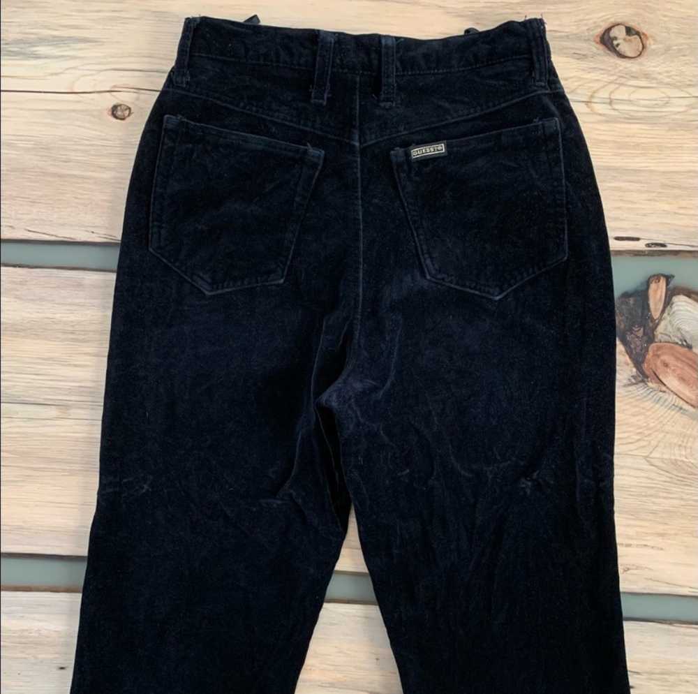 Guess Vintage High Waisted Velvet Guess Tapered P… - image 3