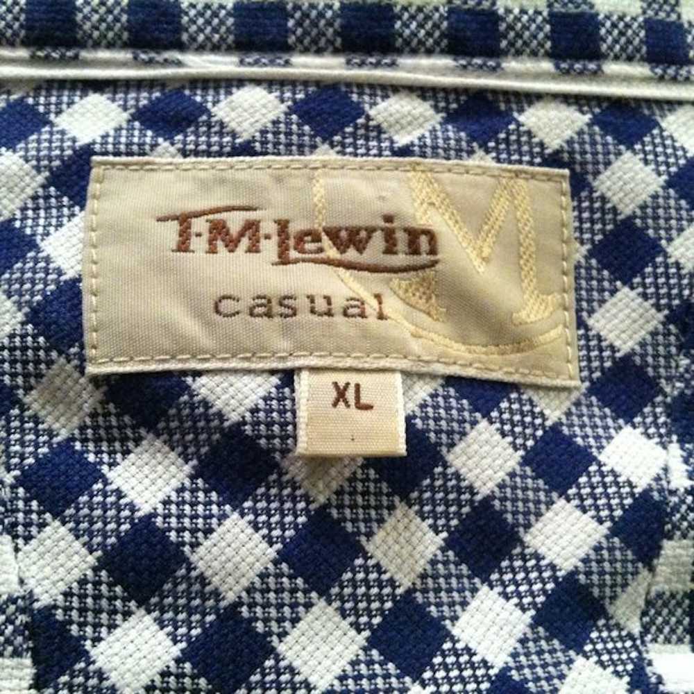 T.M. Lewin T.M.LEWIN MEN'S BLUE 100%COTTON CASUAL… - image 5