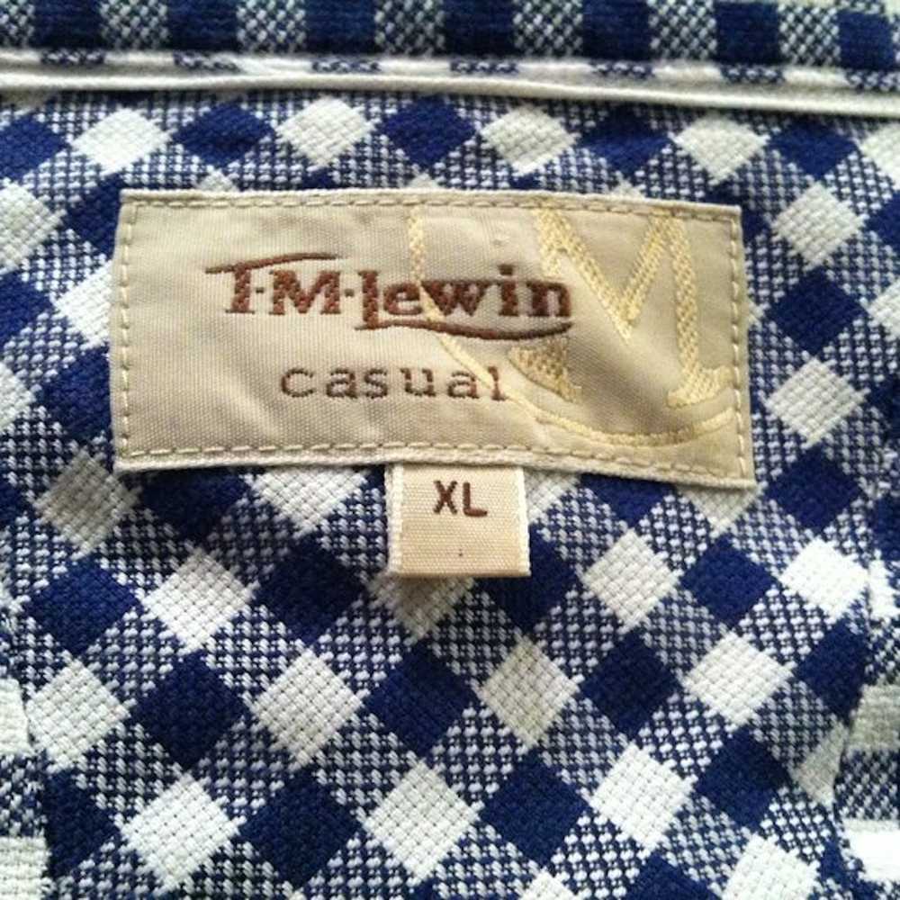 T.M. Lewin T.M.LEWIN MEN'S BLUE 100%COTTON CASUAL… - image 6