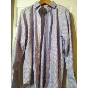 T.M. Lewin T.M.LEWIN MENS PURPLE 100%COTTON DRESS… - image 1