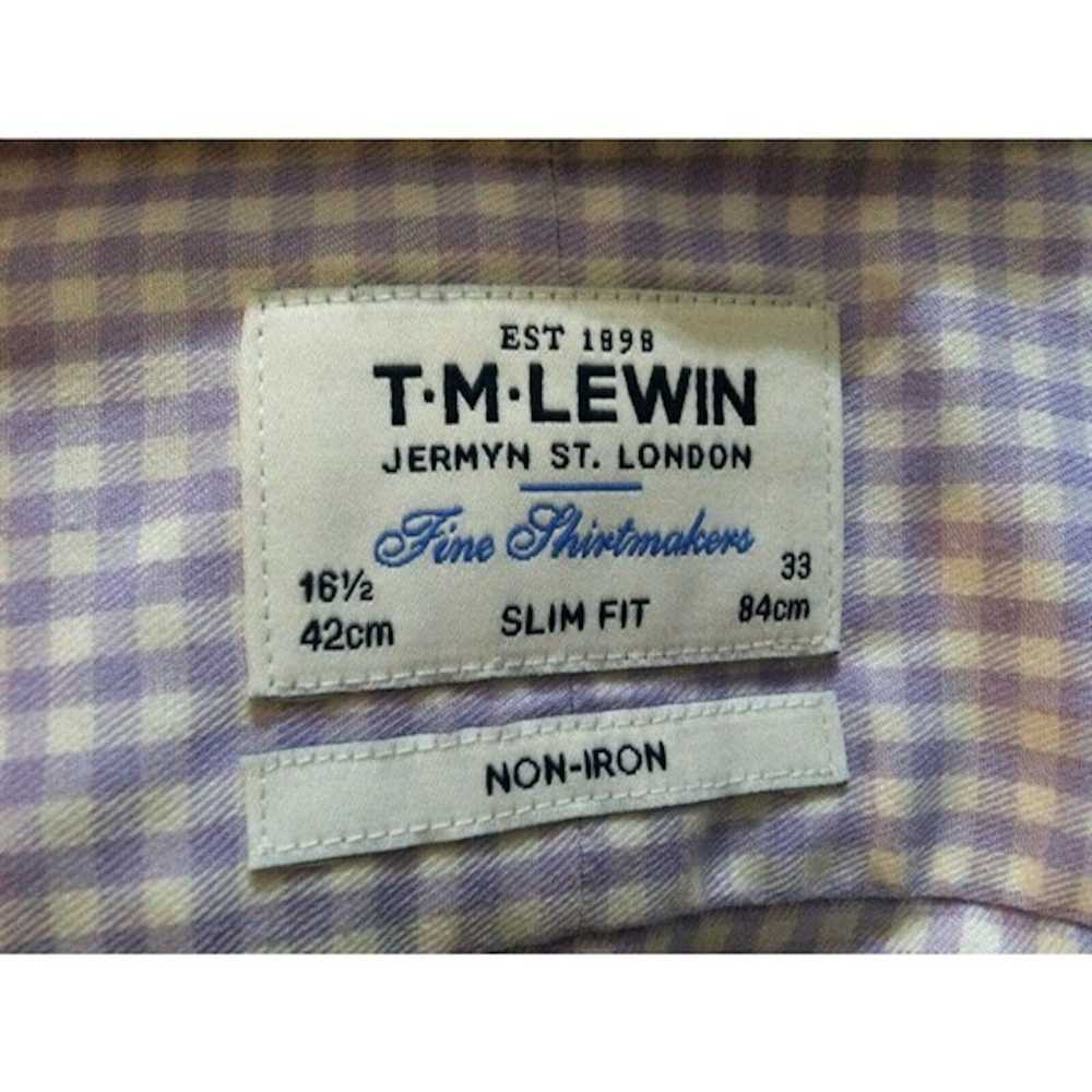 T.M. Lewin T.M.LEWIN MENS PURPLE 100%COTTON DRESS… - image 2