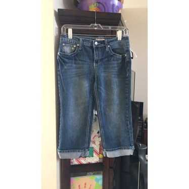 12~Earl Jeans Embellished Carpri's 2% Stretch Bling Capris Size 12 NEW