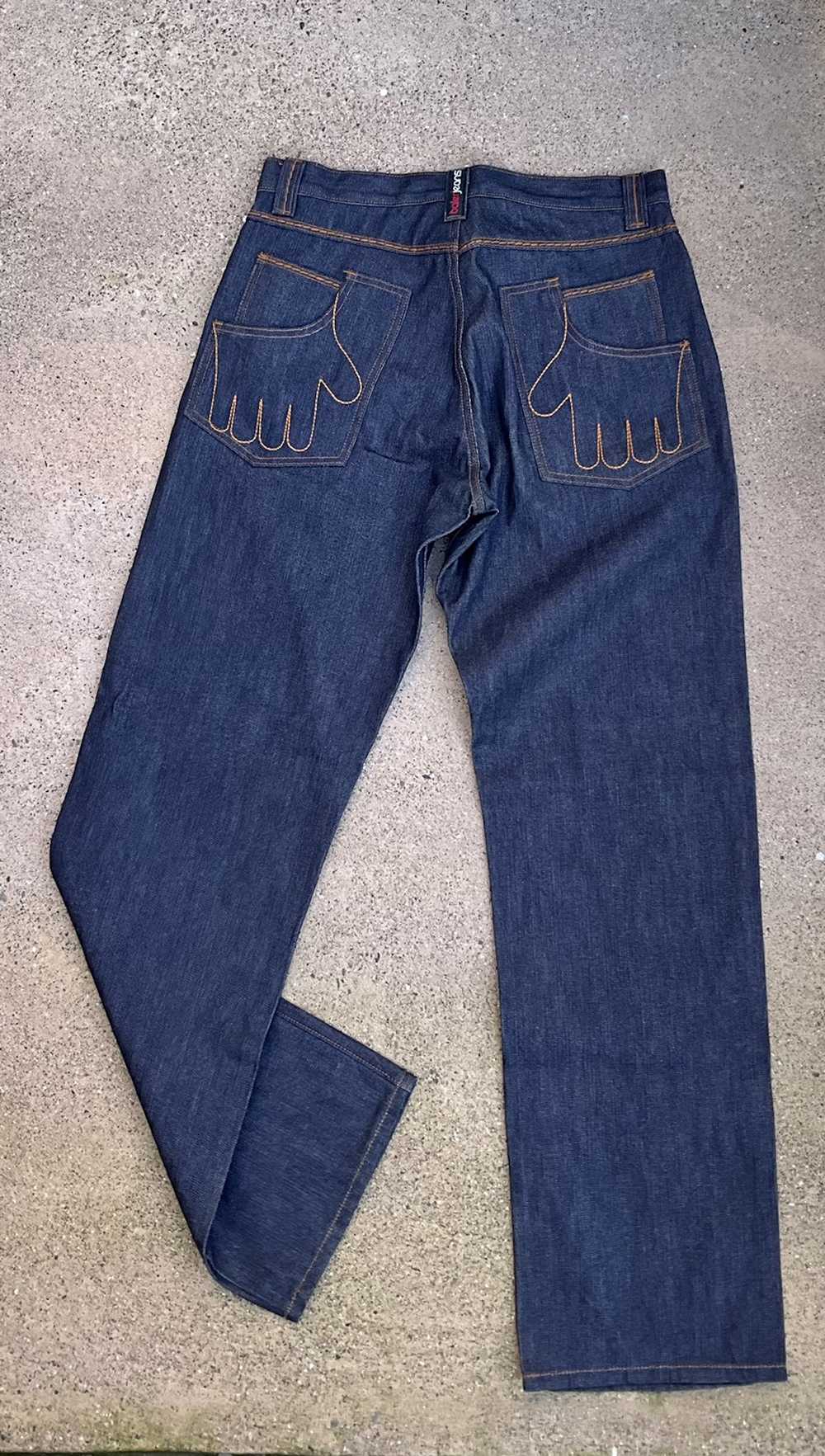 Rare × Streetwear Baller jeans y2k denim embroide… - image 1