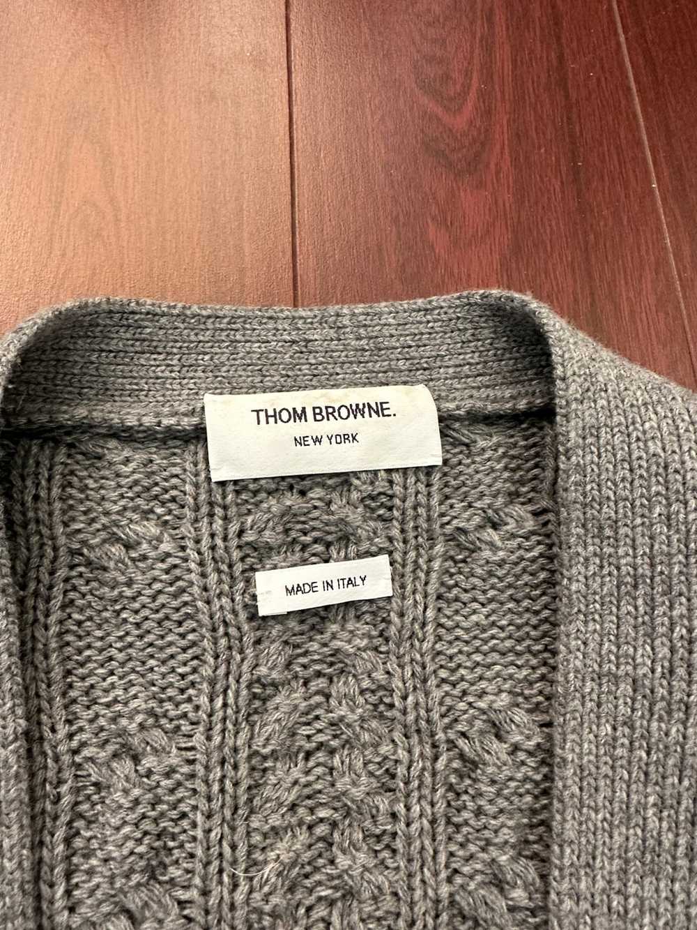 Thom Browne Thom Browne Grey Shoulder Bag Sweater… - image 8