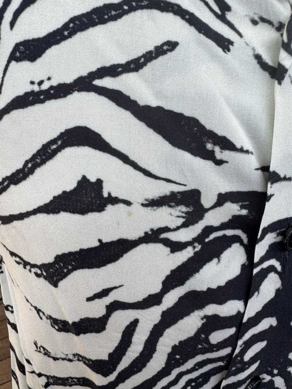 Celine Celine Zebra Print Short Sleeved Viscose B… - image 2