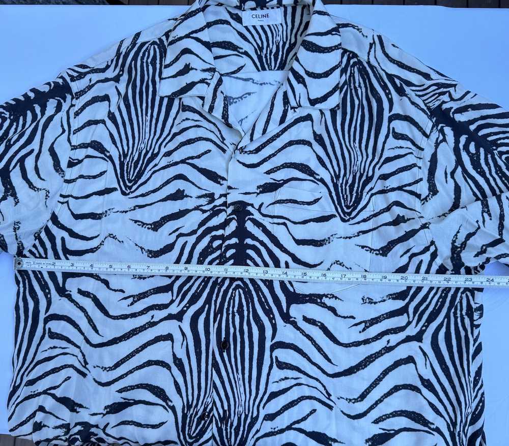 Celine Celine Zebra Print Short Sleeved Viscose B… - image 4