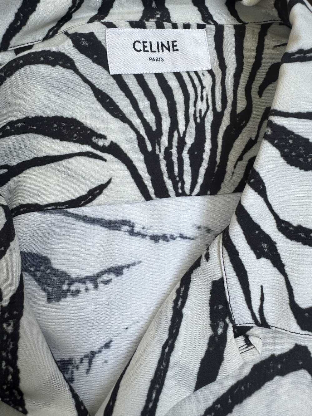 Celine Celine Zebra Print Short Sleeved Viscose B… - image 5
