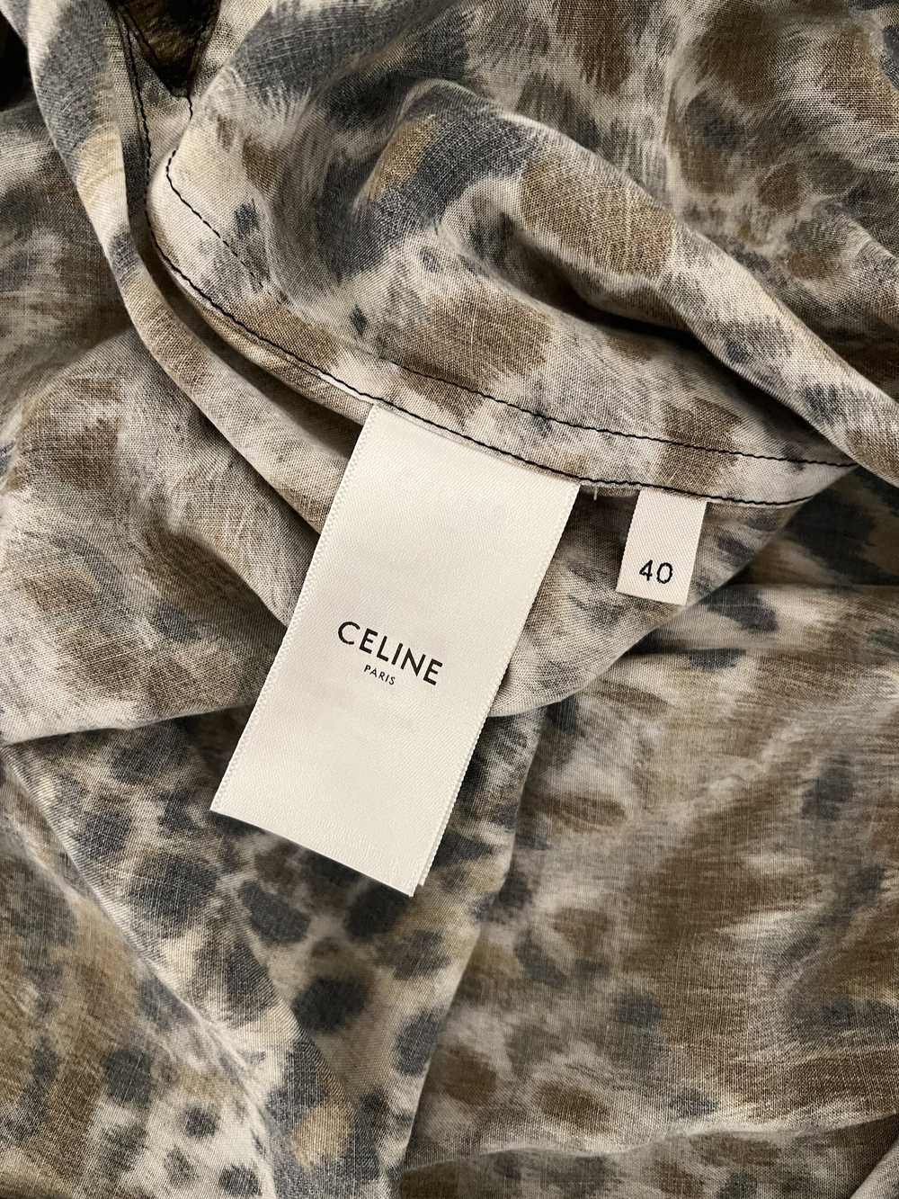 Celine Celine Zebra Print Short Sleeved Viscose B… - image 7