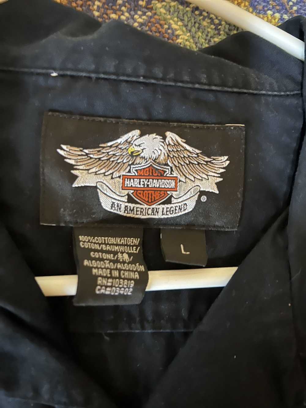 Harley Davidson Harley Davidson bowling shirt - image 3