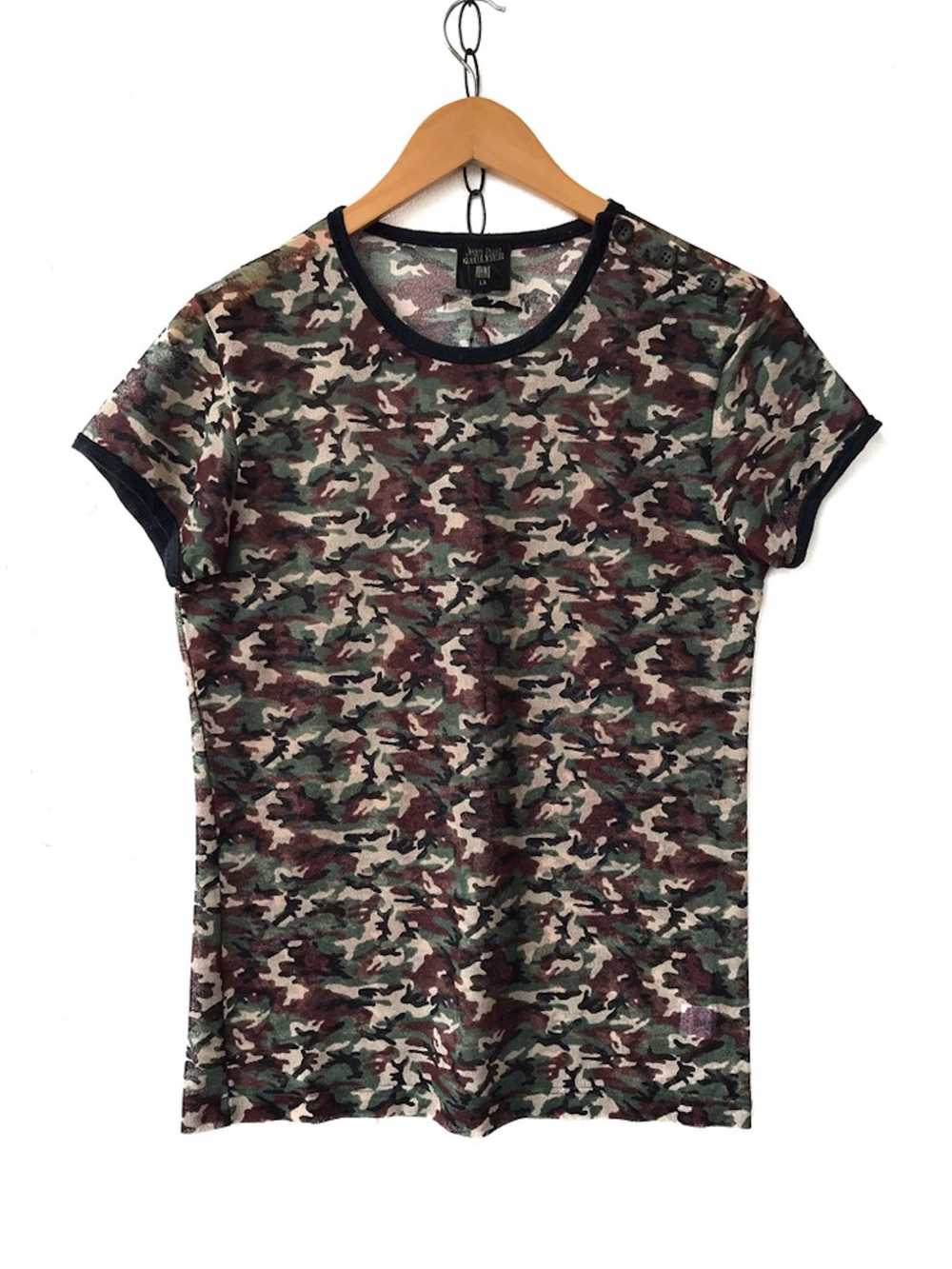 Jean Paul Gaultier JPG Homme Sheer Mashed Camo Si… - image 1