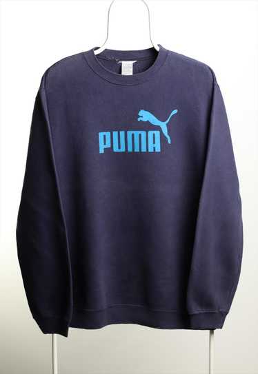 Vintage Puma Crewneck Logo Sweatshirt Navy - image 1