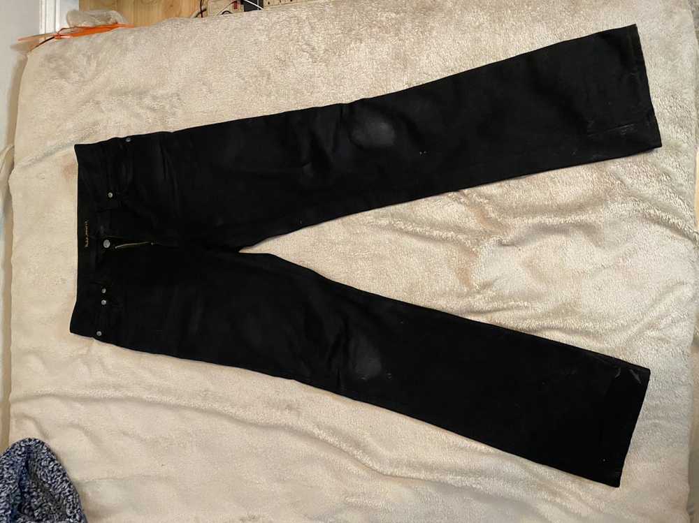 Nudie Jeans Black Nudie Slim Jims 30x32 - image 1