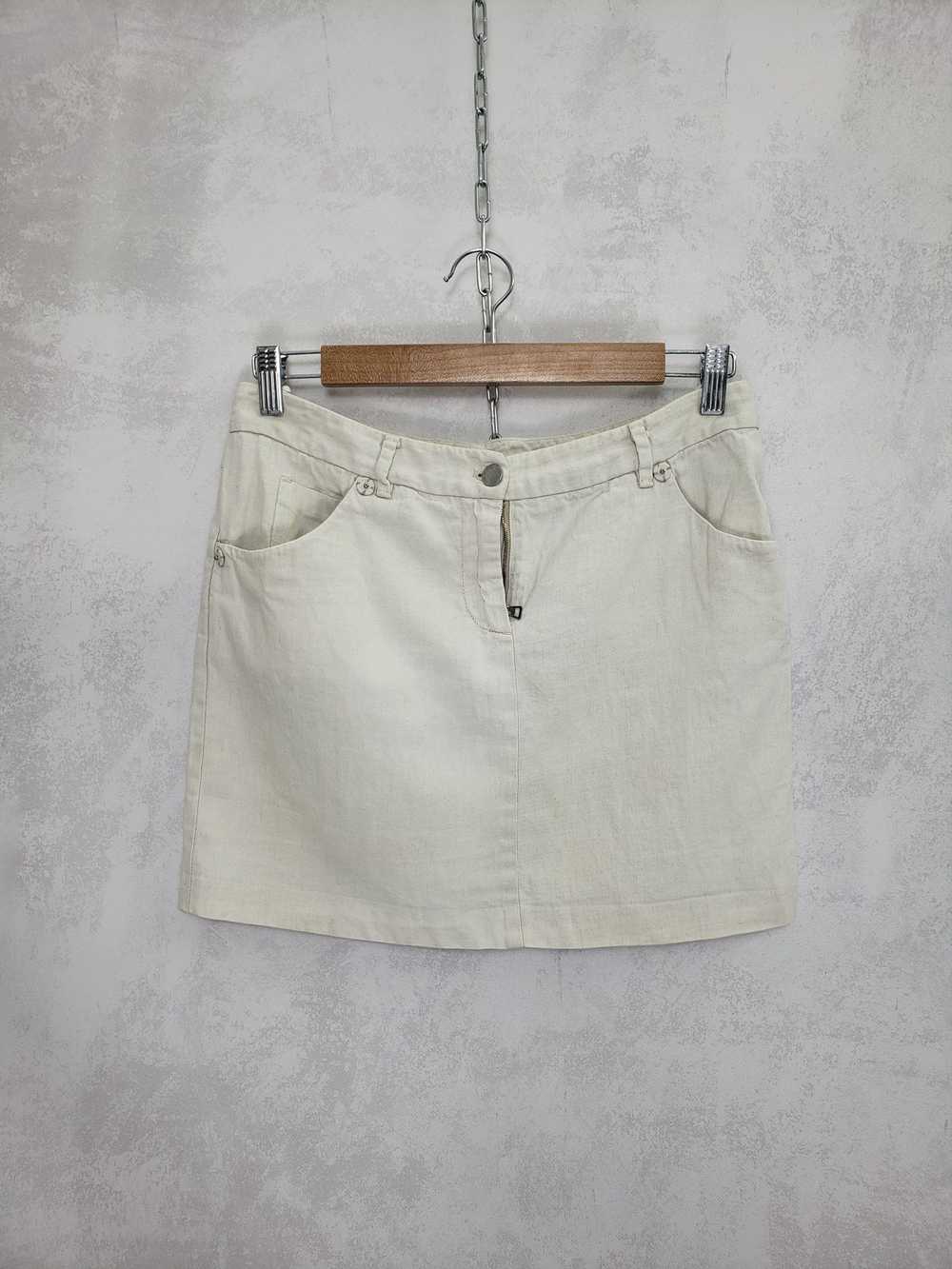 Prada × Vintage Prada jeans skirt red tab - image 1