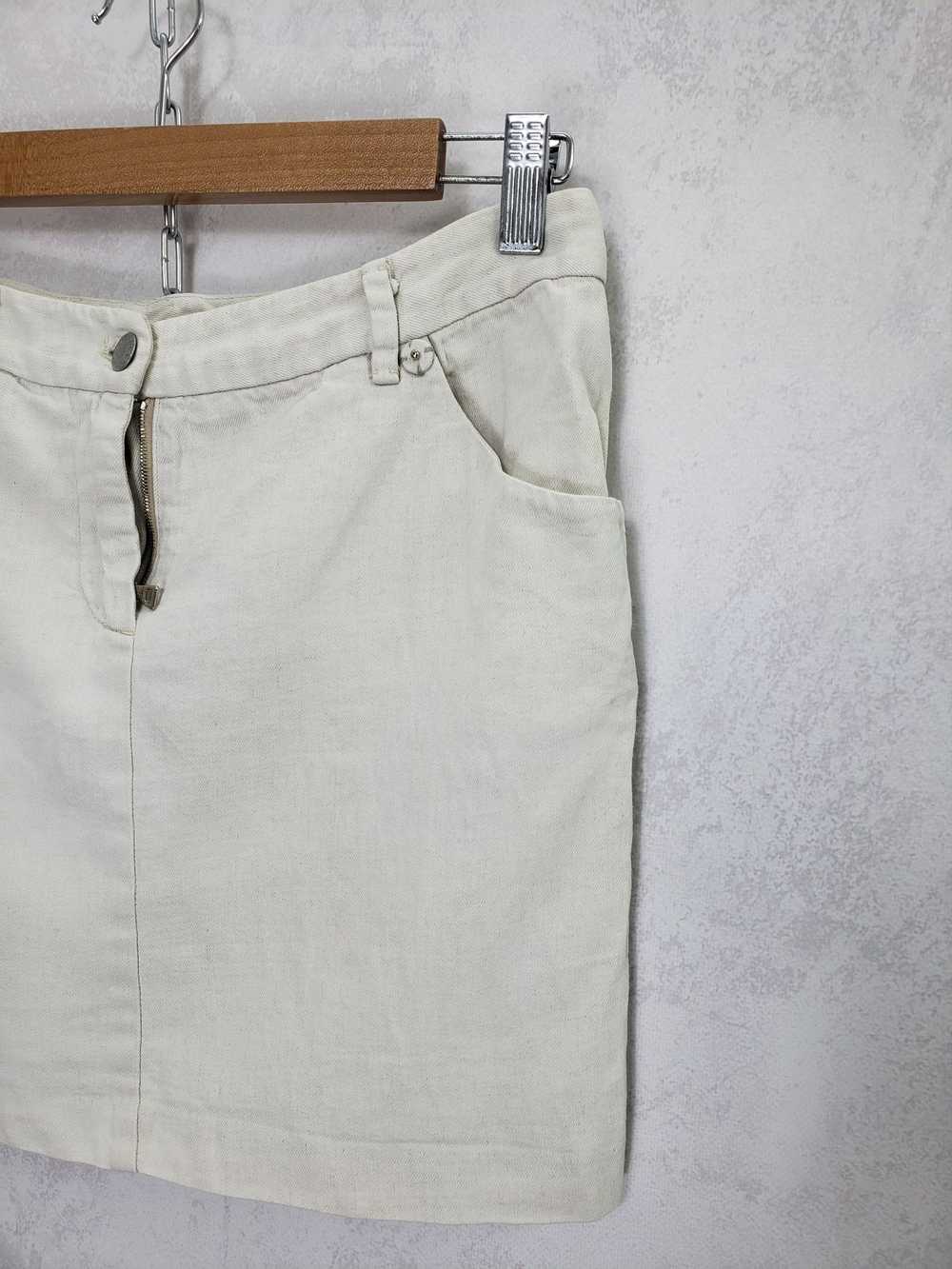 Prada × Vintage Prada jeans skirt red tab - image 3
