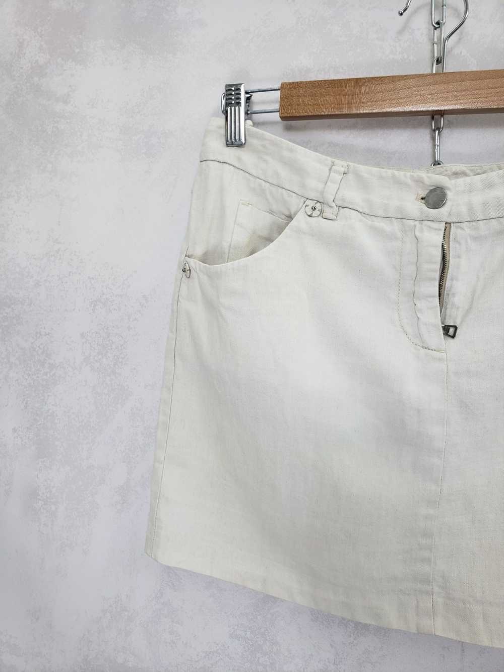 Prada × Vintage Prada jeans skirt red tab - image 4