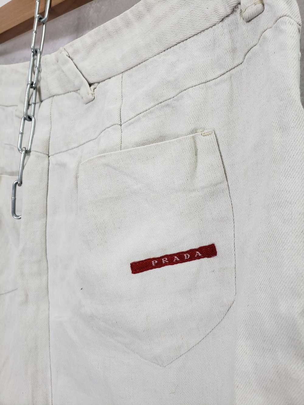Prada × Vintage Prada jeans skirt red tab - image 6