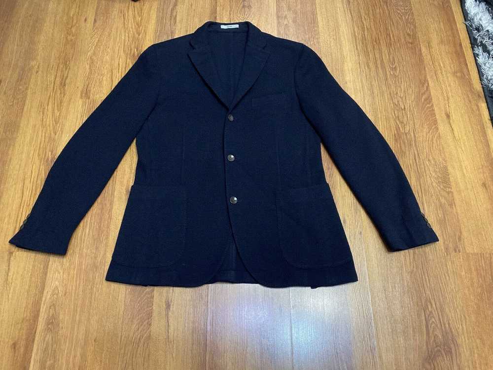 Boglioli BOGLIOLI NAVY WOOL KNIT BLAZER - image 1